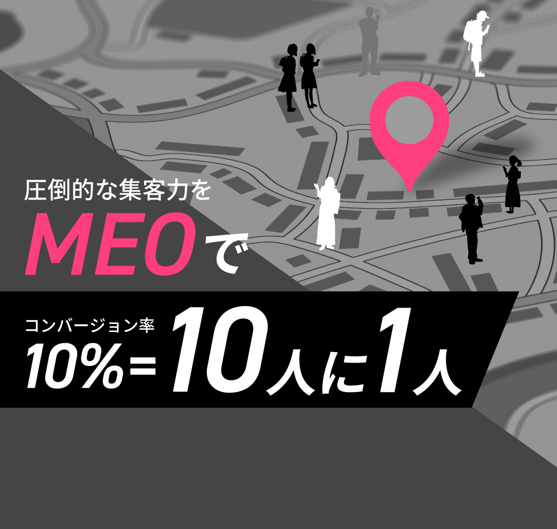 圧倒的な集客力をMEOで、コンバージョン率10%=10人に1人